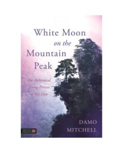 White Moon on the Mountain Peak