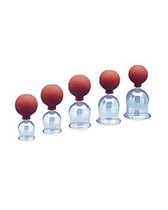 Glass Cupping Jars with Rubber Suction Balls