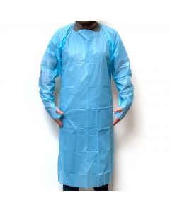 Protective Thumb Loop Gown – PPE Cat I Certified - Fluid Resistant - SINGLE